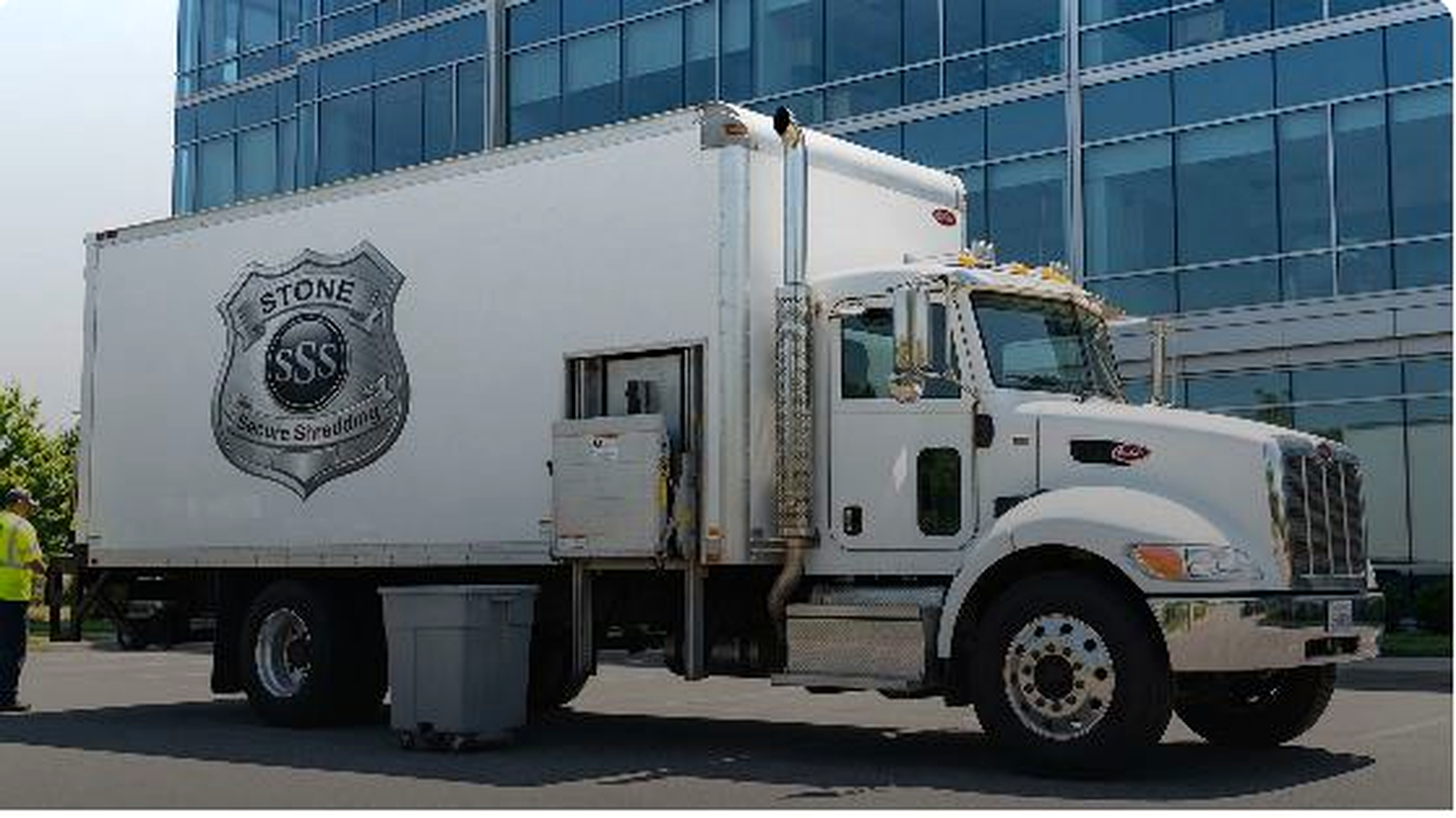 Secure paper shredding service with locked containers